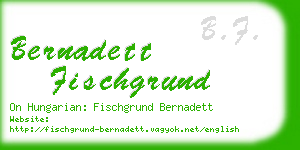 bernadett fischgrund business card